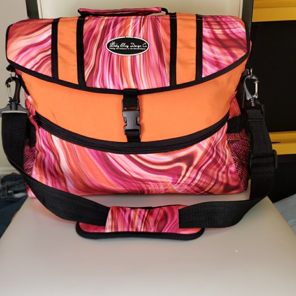 Rare Baby bling design Co diaper bag pinky,orange